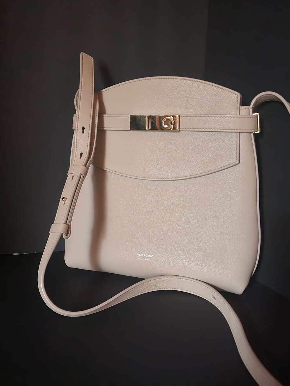 FERRAGAMO Soft Leather Messenger Bag